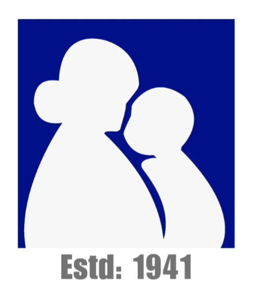 Logo with two white abstract figures in a blue square, facing each other; 'Estd: 1941' text beneath.