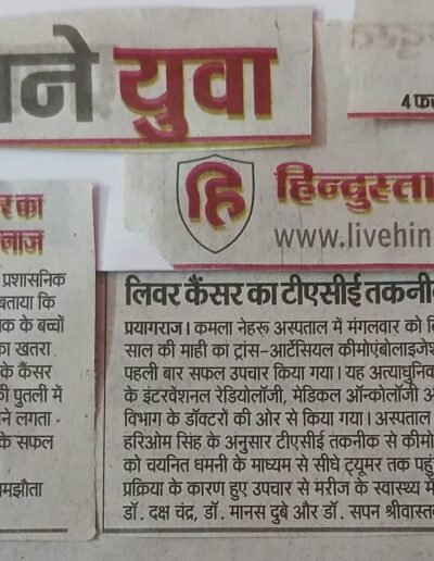 Collage of Indian newspaper clippings with Hindi headlines about healthcare and hospitals.